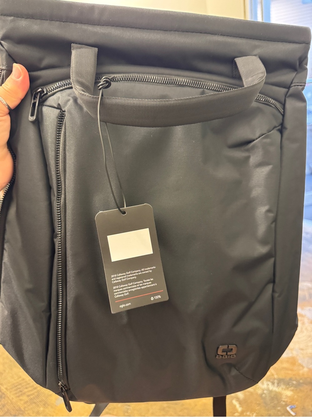 Men's Black Ogio Evolution convertible Backpack Tote - Casual Everyday Bag- NWT